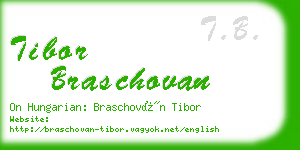 tibor braschovan business card